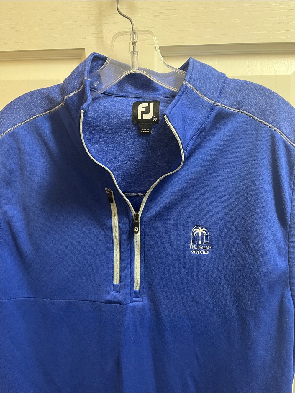 FootJoy Royal Blue Quarter-Zip Pullover Vest with The Palms Logo
